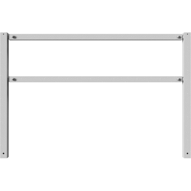 Stationary access barriers | for bolting on site | with top and quarter-bent bar | hot-dip galvanized | total width: 2000 mm